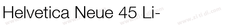 Helvetica Neue 45 Li字体转换